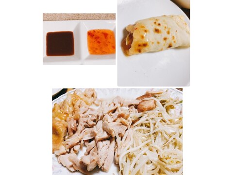 2種類のタレで食べる♬我が家の北京ダック風